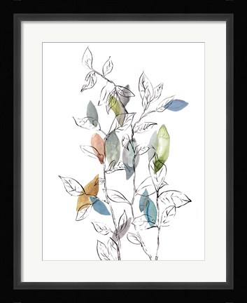 Framed Spring Leaves I Print