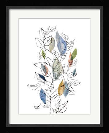 Framed Spring Leaves II Print