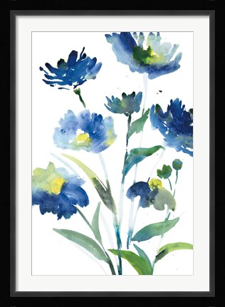 Framed Blue Bliss I Print