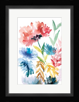 Framed Lush Floral I Print