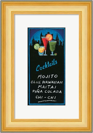 Framed Cocktails Print