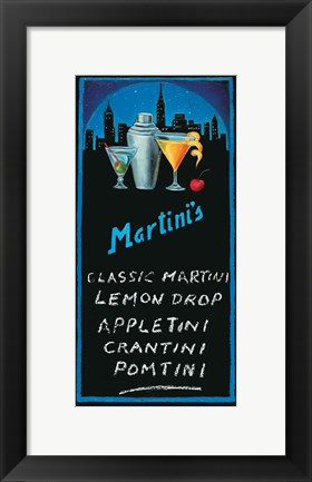 Framed Martinis Print