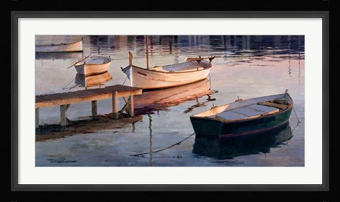 Framed Barques al Port Print