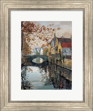 Framed Brugge Reflections Print