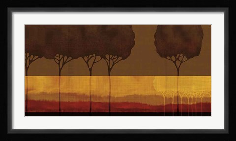 Framed Autumn Silhouettes I Print