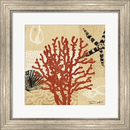 Framed Coral Impressions III Print