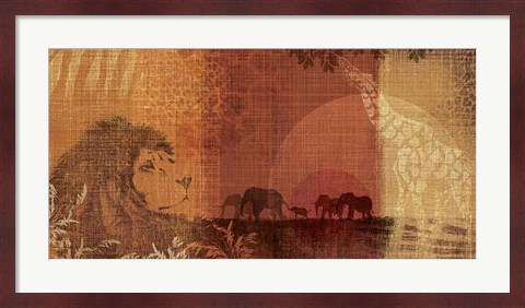 Framed Safari Sunset II Print