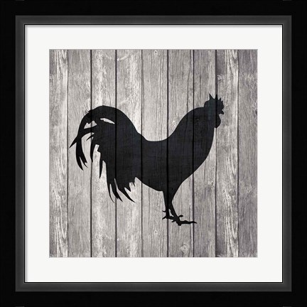 Framed Barn Rooster Print