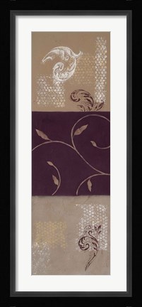 Framed Paisley and Plum II Print