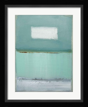 Framed Azure Blue I Print