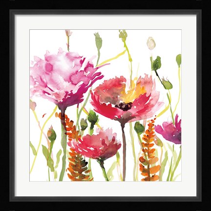 Framed Blooms And Buds Print