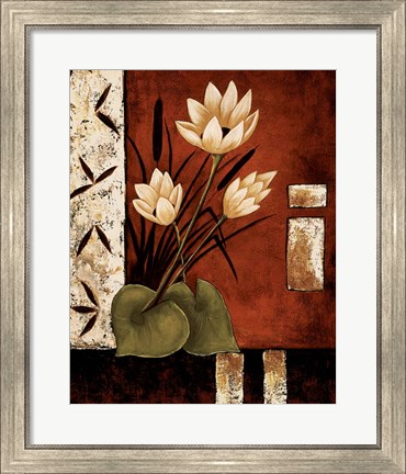 Framed Lotus Silhouette II Print