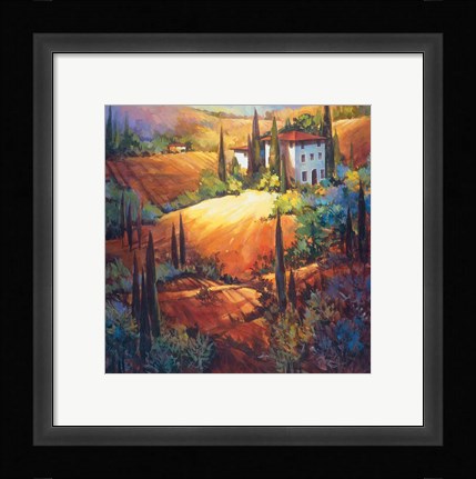 Framed Morning Light Tuscany Print