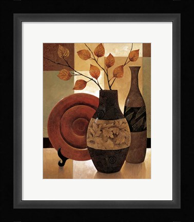 Framed Nature's Patchwork I Print