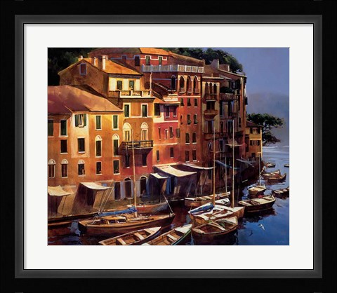 Framed Mediterranean Port Print