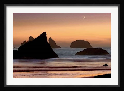 Framed Moonset Print