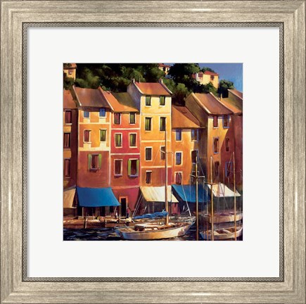 Framed Portofino Waterfront Print