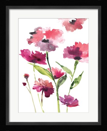 Framed Razzleberry Blossoms Print