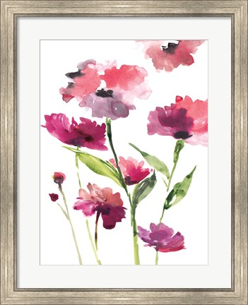 Framed Razzleberry Blossoms Print