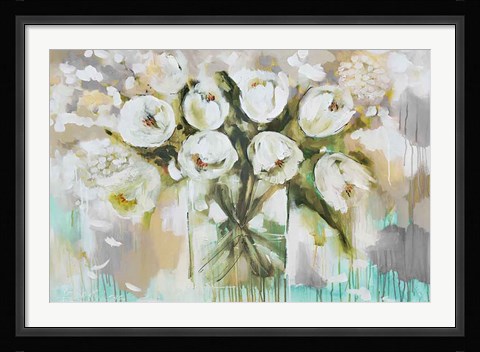 Framed Pure Blanc Tulipa Print