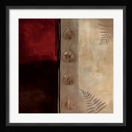 Framed Russet Fern I Print