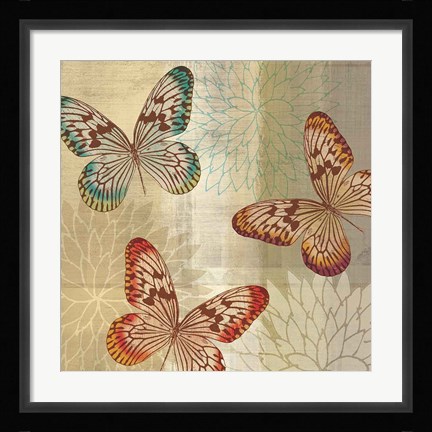 Framed Tropical Butterflies II Print