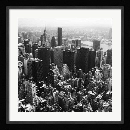 Framed Manhattan and the Hudson Print