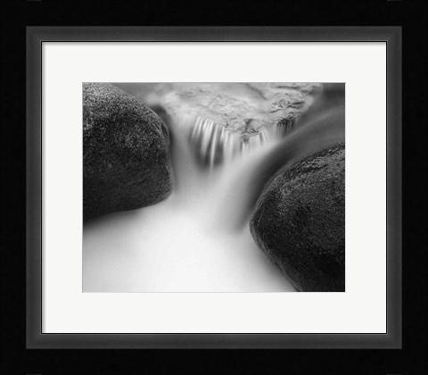 Framed Misty Rocks I Print