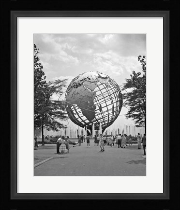 Framed 1964 New York World's Fair Unisphere Flushing Meadows NY Print