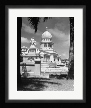 Framed Capitol Building Havana Cuba Print