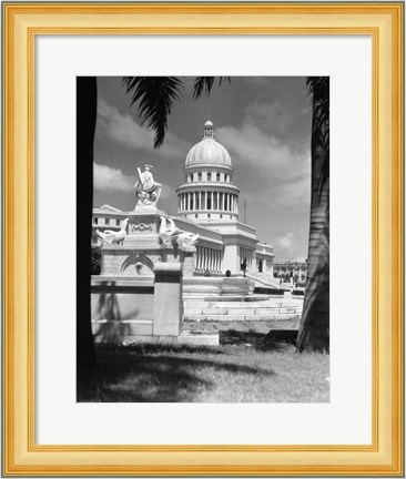 Framed Capitol Building Havana Cuba Print