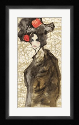 Framed Asian Deity Print