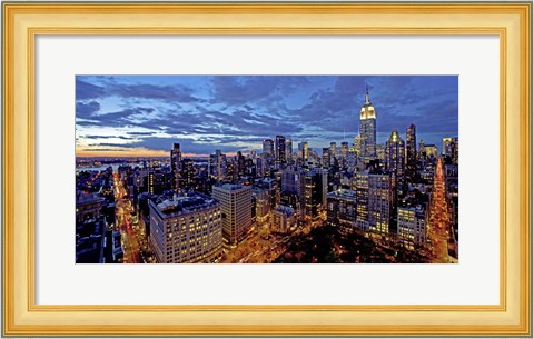 Framed Chelsea and Midtown Manhattan (detail) Print