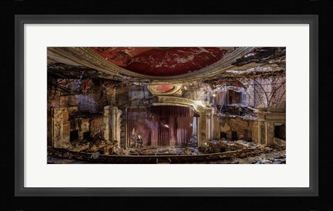 Framed Abandoned Theatre, New Jersey (detail I) Print