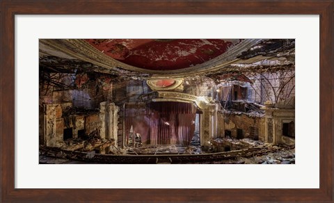 Framed Abandoned Theatre, New Jersey (detail I) Print