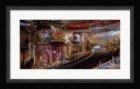 Framed Abandoned Theatre, New Jersey (detail II) Print