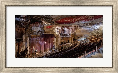 Framed Abandoned Theatre, New Jersey (detail II) Print