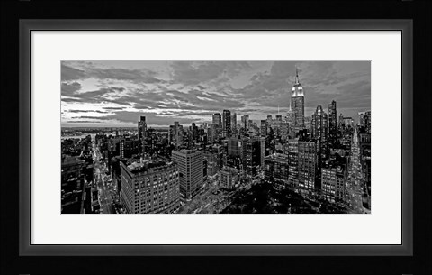 Framed Chelsea and Midtown Manhattan (BW detail) Print