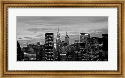 Framed Midtown Manhattan BW Print