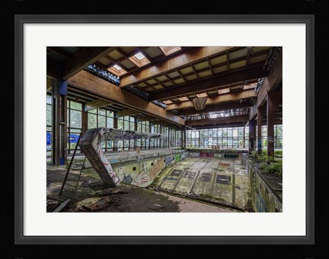 Framed Abandoned Resort Pool, Upstate NY Print