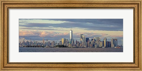 Framed Manhattan with Statue of Liberty and One WTC Print