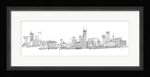 Framed Chicago Skyline Print