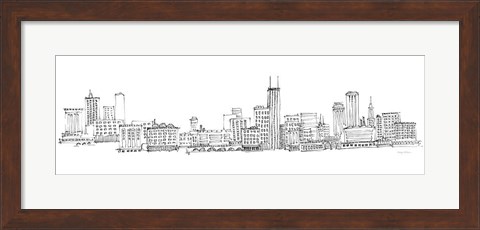 Framed Chicago Skyline Print