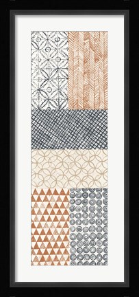 Framed Maki Tile Panel I Warm Print