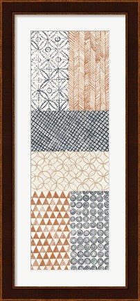 Framed Maki Tile Panel I Warm Print