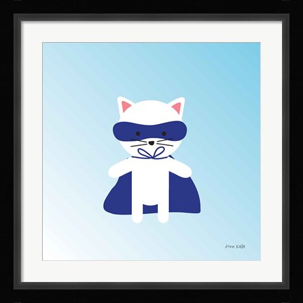 Framed Cat Super Hero Print