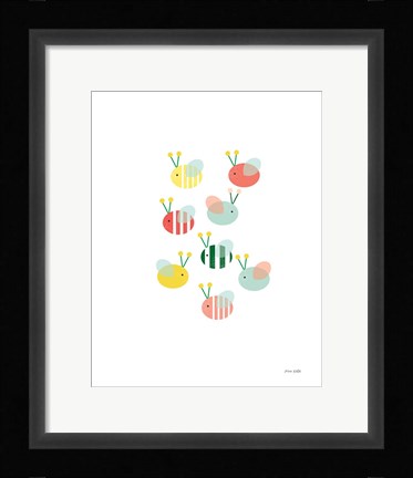 Framed Bumblebee Friends Print
