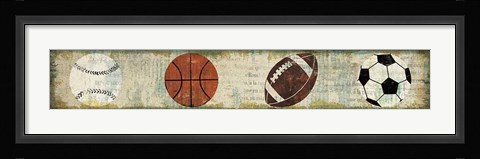 Framed Ball Four Panel Print