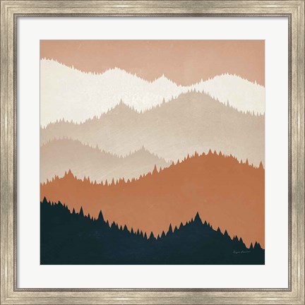 Framed Mountain View Terra Cotta Print