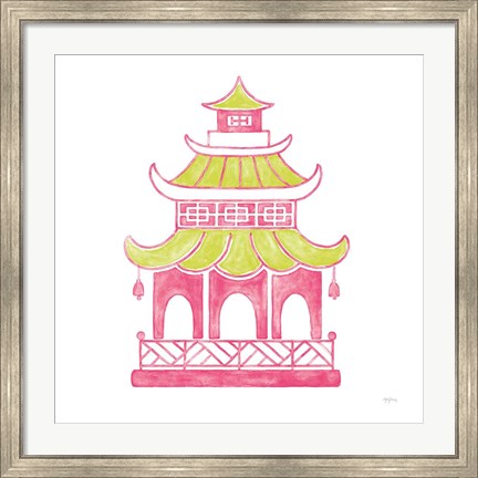Framed Everyday Chinoiserie IV Pink Print